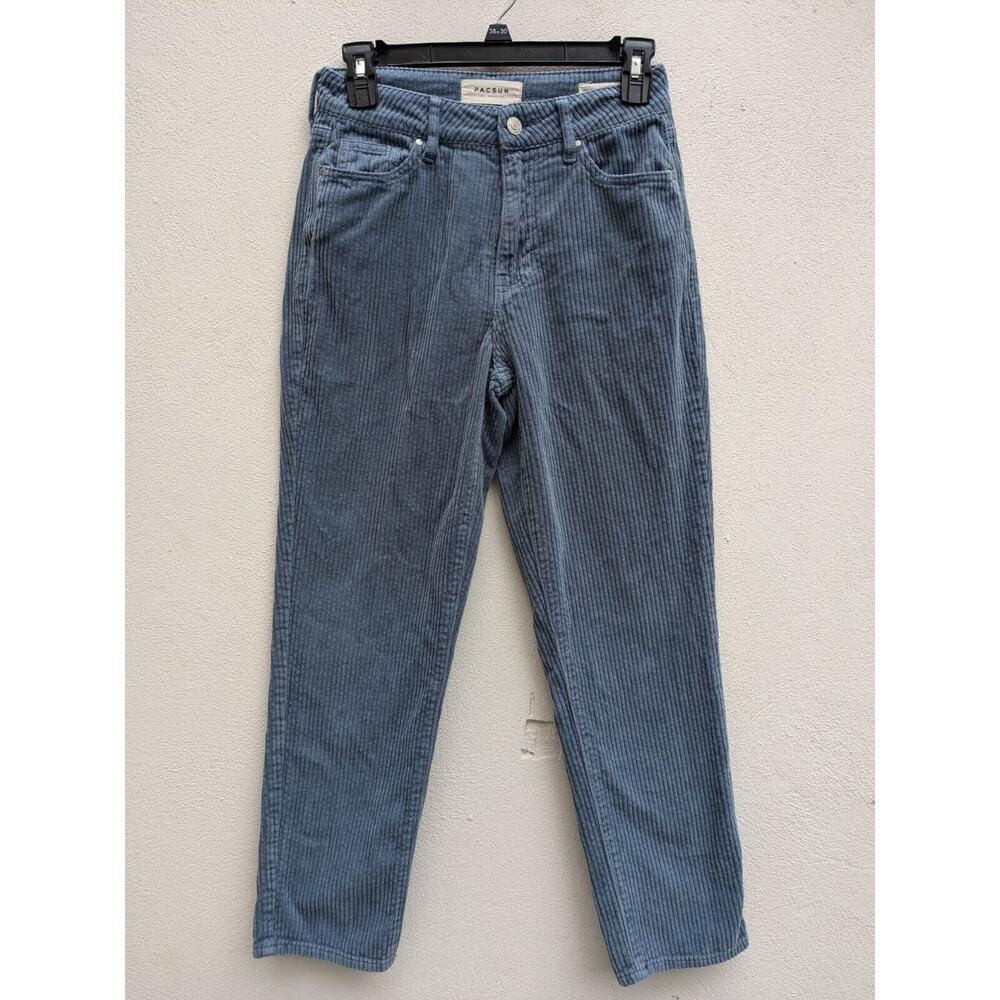 Pacsun Los Angeles Women's Blue Corduroy Cotton Pants Mom Jean Style Size 24